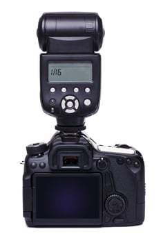 DSLR camera with flash photo