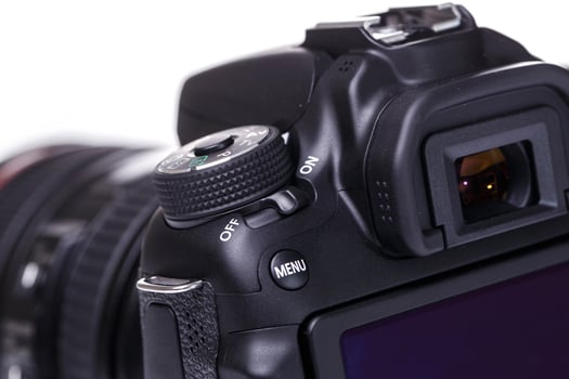 Close up of DSLR camera photo