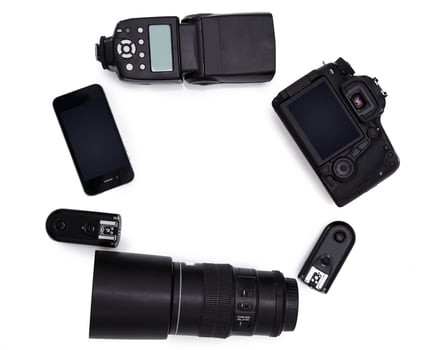 Set for digital photography photo