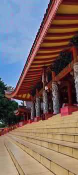 This is a photo of the roof of the Sam Poo Kong temple in Semarang.