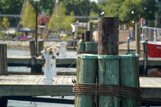 baltimore maryland inner harbor bollard detail photo