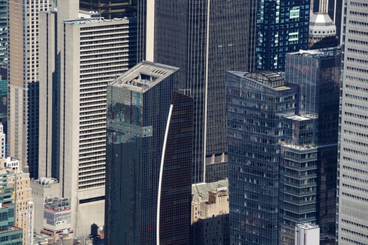 new york city aerial panorama from hudson yards terrace photo