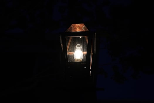 old whale oil lamp street lantern light in martha vineyard photo