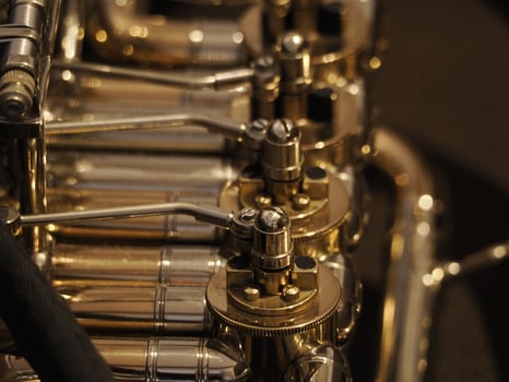 hands playing french horn photo