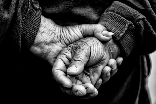 farmer's Hands  of old man who had worket hardly in his life photo