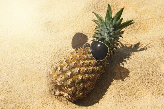 Pineapple fruit and sunglasses photo