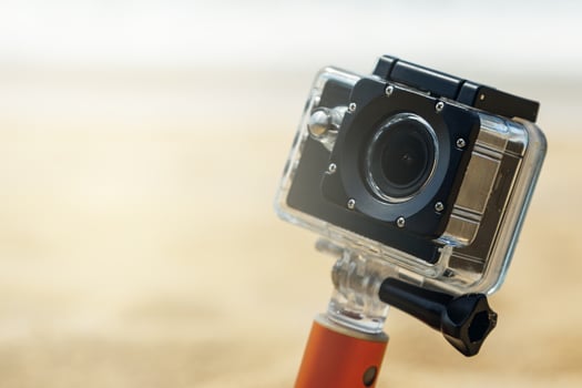 Action camera on the beach photo