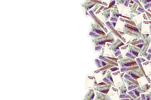 Pattern of 100 Cambodian riels banknote is national currency of Cambodia photo