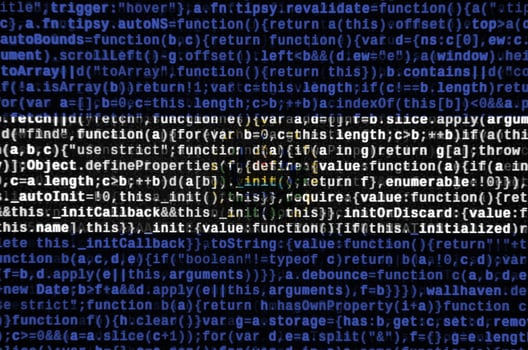 El Salvador flag  is depicted on the screen with the program code. The concept of modern technology and site development photo