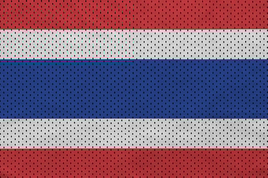 Thailand flag printed on a polyester nylon sportswear mesh fabri photo