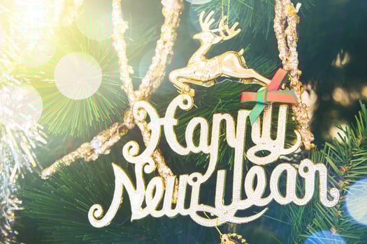 Christmas tree background for festival, xmas and happy new year. Holiday gift exchange event with Copy photo