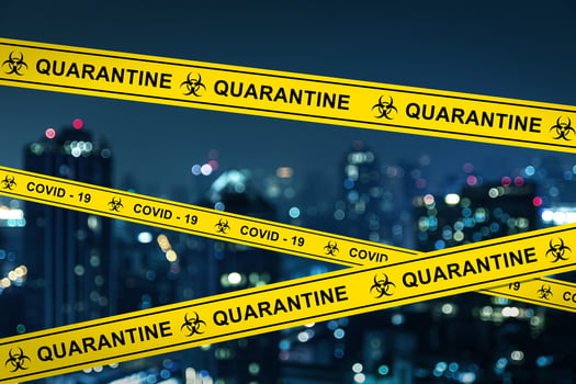 City on the quarantine during COVID-19 pandemic photo