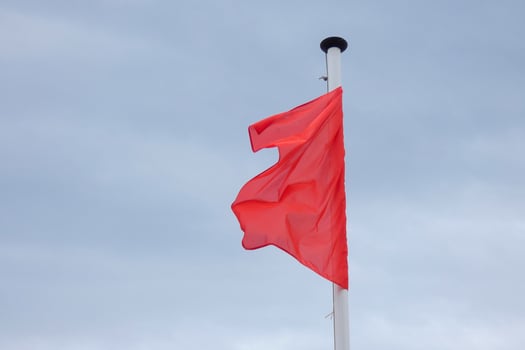 Flags fluttering in the wind photo