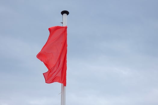 Flags fluttering in the wind photo