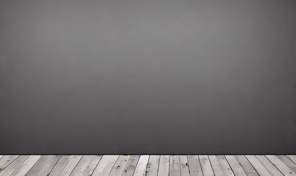 Empty wooden table in front of its background. photo