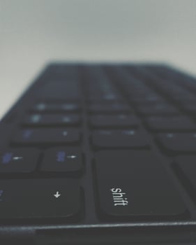 This is a close up photo of a portable folding keyboard.