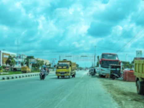 Defocused abstract background of highway atmosphere photo