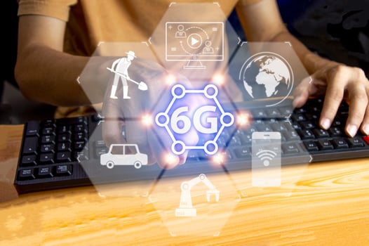 6G network concept, high speed mobile internet New age network, business concept, modern technology internet and network photo