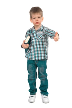 Little boy with book photo