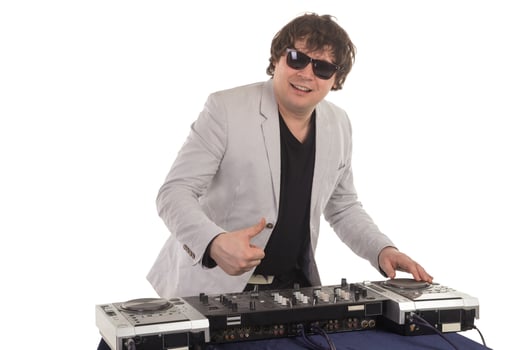 DJ with the mixer photo