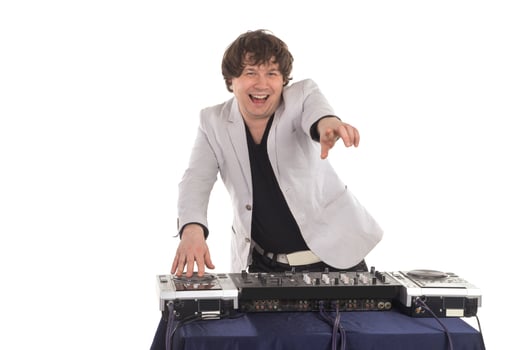DJ with the mixer photo
