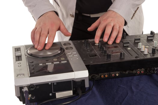 DJ with the mixer photo