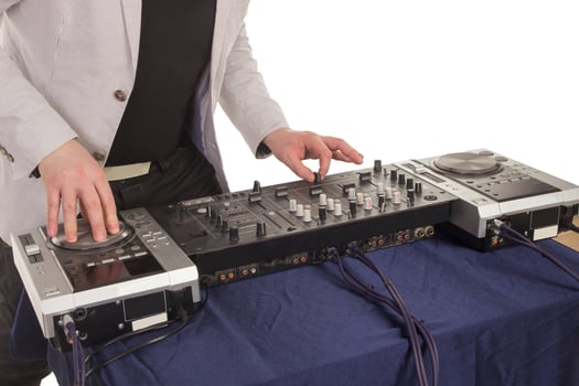 DJ with the mixer photo