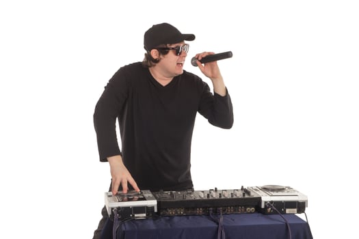 DJ with the mixer photo