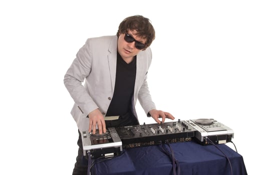 DJ with the mixer photo