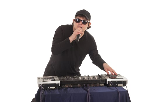 DJ with the mixer photo