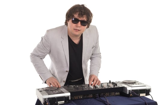 DJ with the mixer photo
