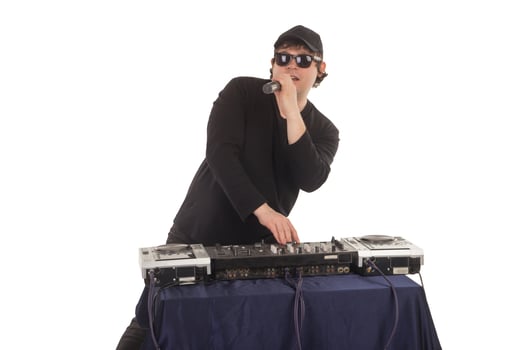 DJ with the mixer photo