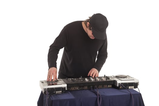 DJ with the mixer photo