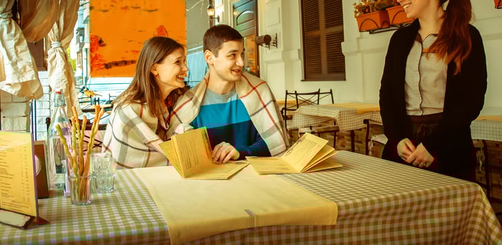 couple in love having fun on a date photo