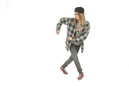 girl in casual clothes isolated photo