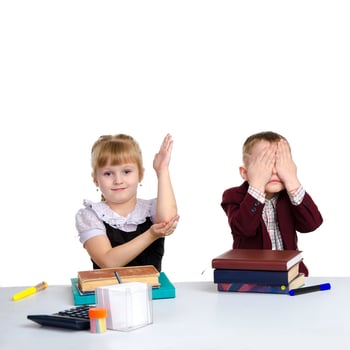 pupils in uniform studying photo