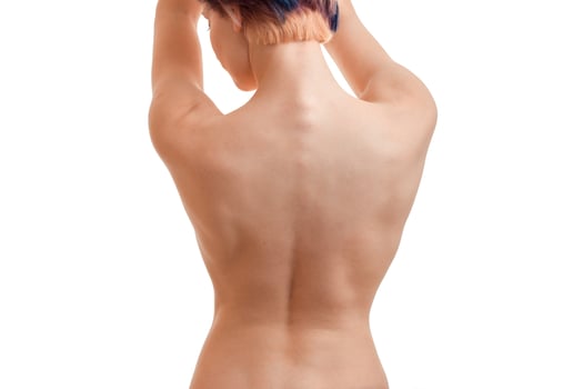 nude young girl back close-up photo