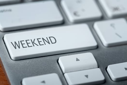 weekend button on keyboard photo