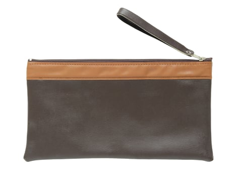 leather bag isolated on white background photo