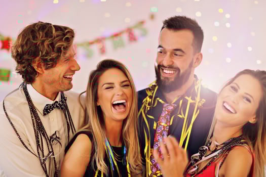 Picture showing group of friends having fun with at Party photo