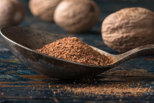 Ground Nutmeg on a Spoon photo