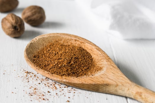 Ground Nutmeg on a Spoon photo