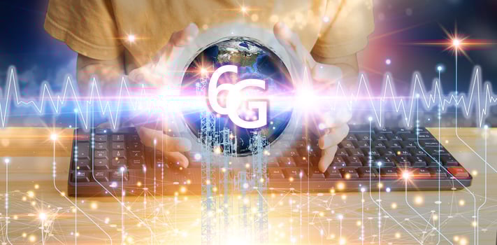 6G network concept, high speed mobile internet New age network, business concept, modern technology internet and network photo