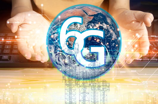 6G network concept, high speed mobile internet New age network, business concept, modern technology internet and network photo