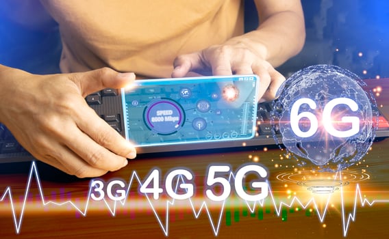 6G network concept, high speed mobile internet New age network, business concept, modern technology internet and network photo