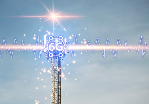 6G network concept, high speed mobile internet New age network, business concept, modern technology internet and network photo
