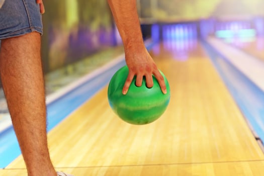 Friends playing bowling photo