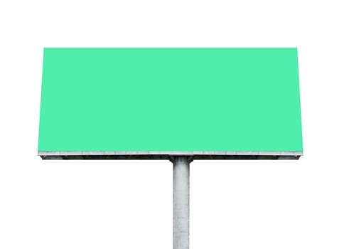 Outdoor billboard with green background mock up. clipping path photo