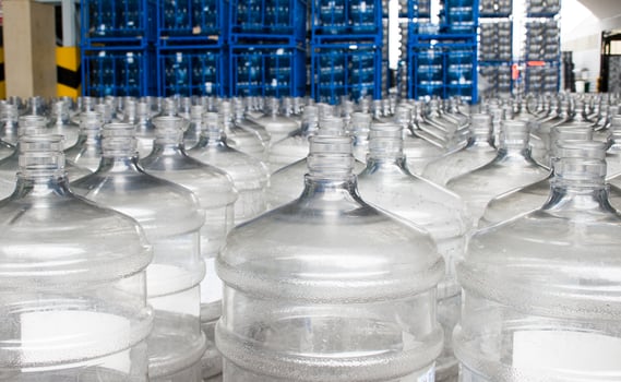 Pattern of 19 liter gallon plastic water bottle photo