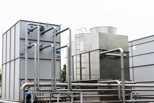 Cooling water tower in industry plant photo